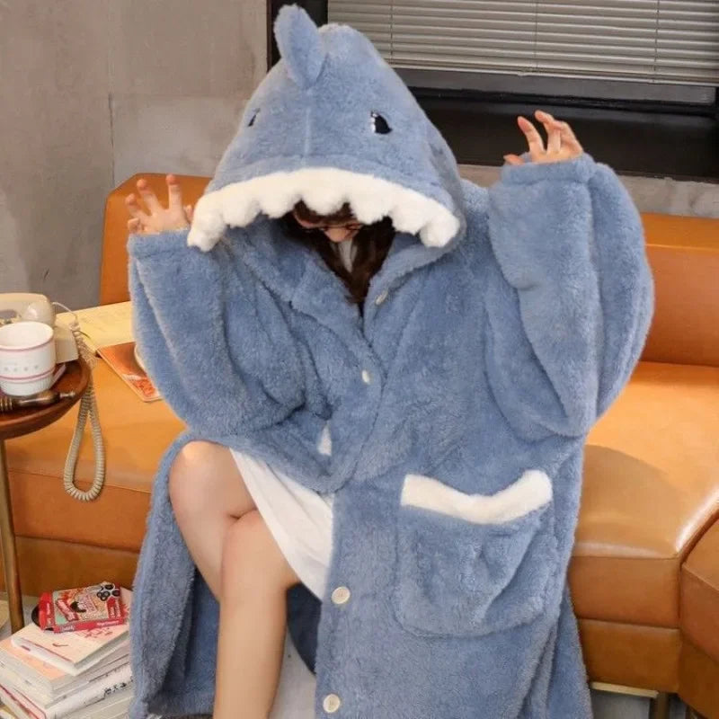 Button Down Shark Robe