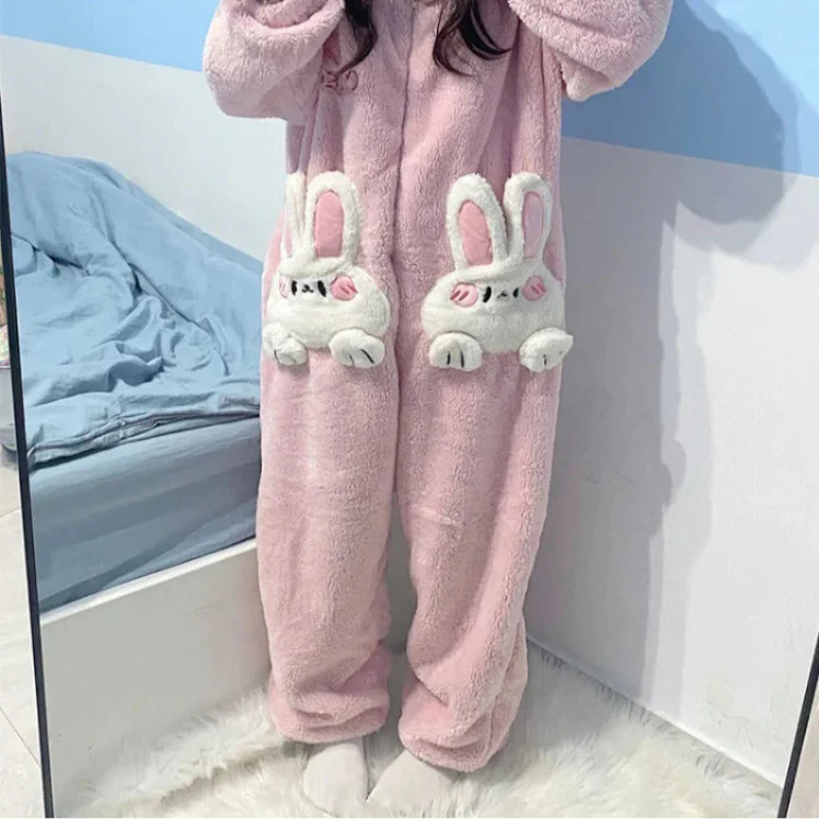 Kawaii Bunny Winter Onesie Pajama
