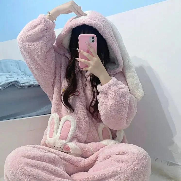 Kawaii Bunny Winter Onesie Pajama