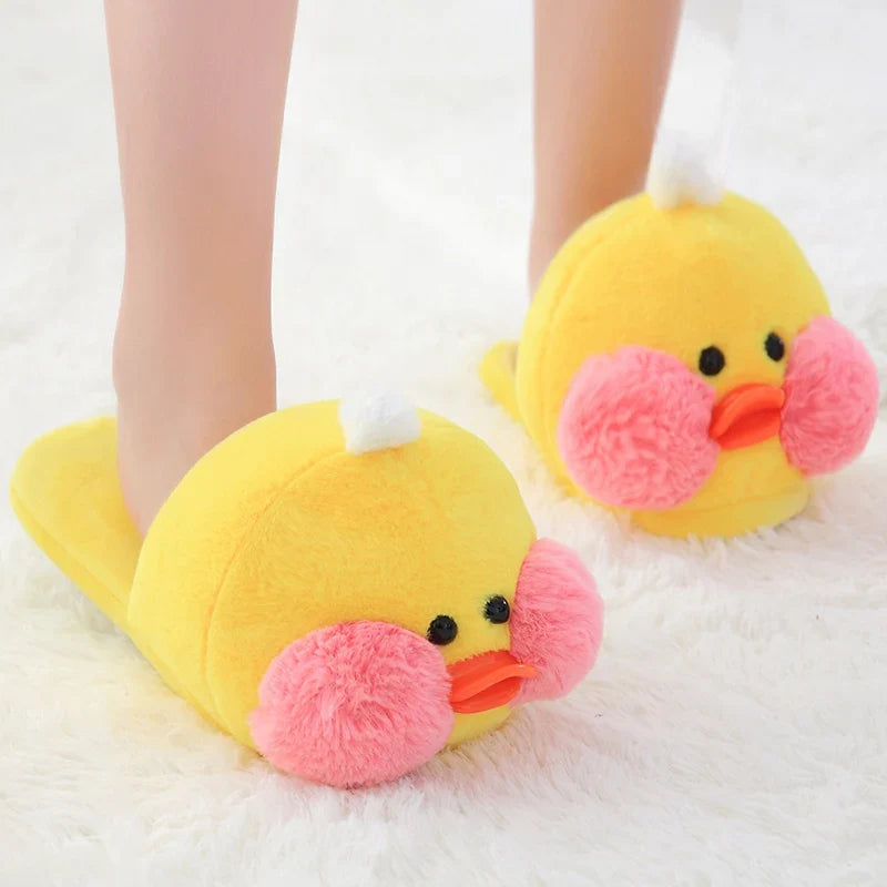 Kawaii Plush Ducky Slippers