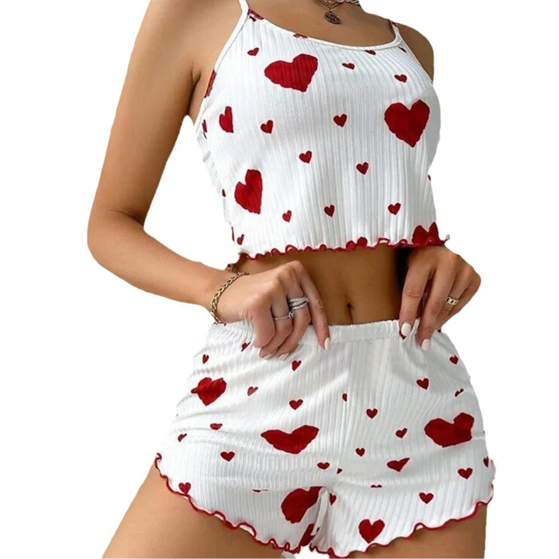 Sweet Heart Pajama Top & Shorts