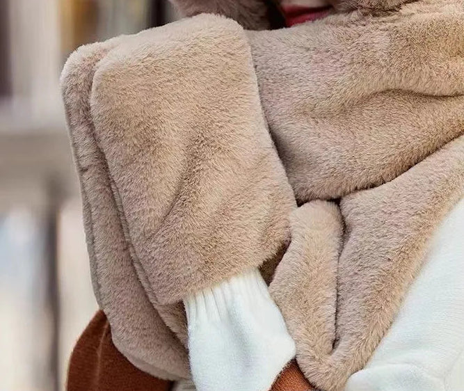 Kawaii Cat Winter Hat, Scarf, & Gloves Combo