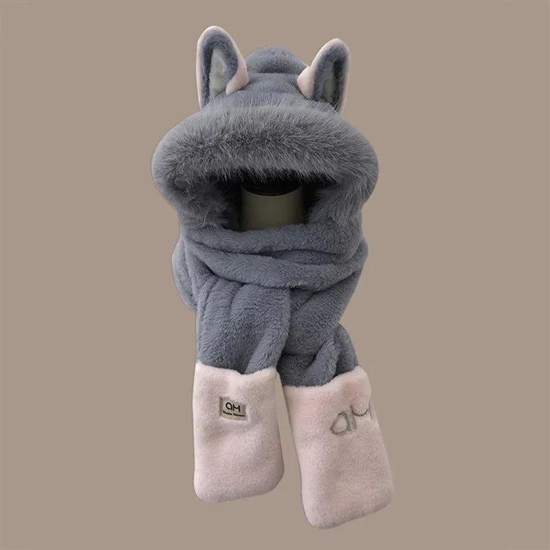 Forest Fox Hoodie Scarf