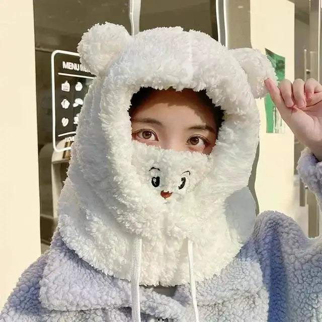 Kawaii Bear Hat With Mask