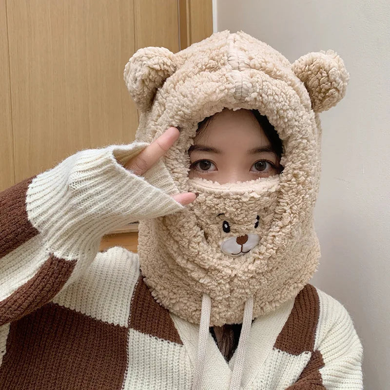 Kawaii Bear Hat With Mask