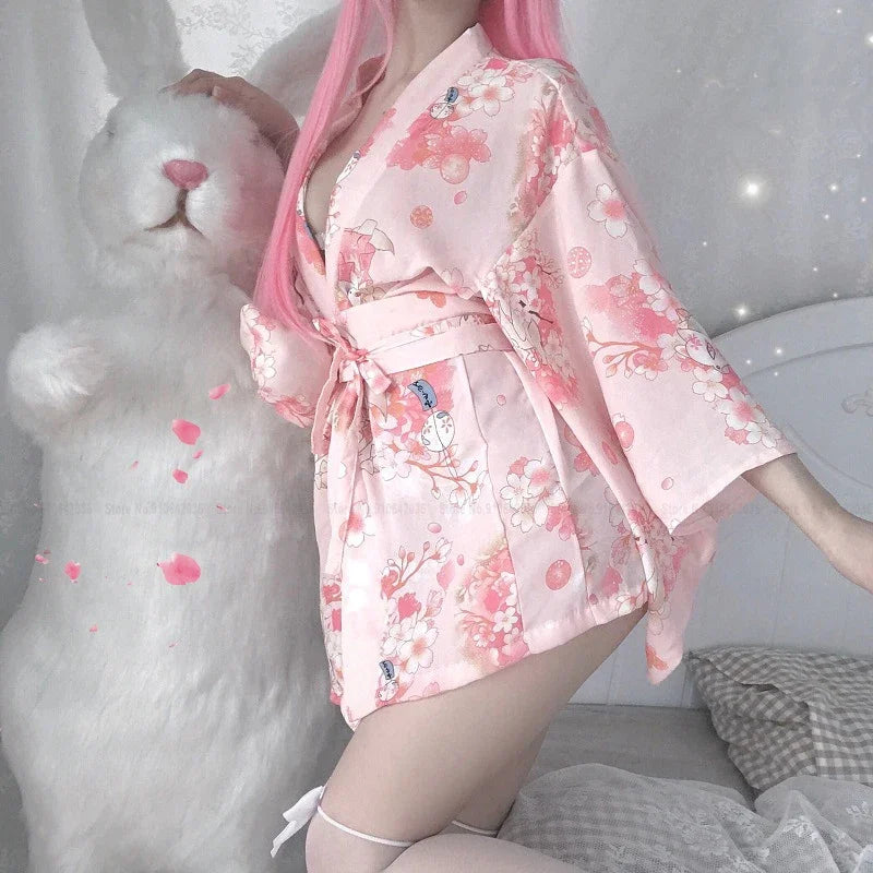 Sakura Fox Print Robe