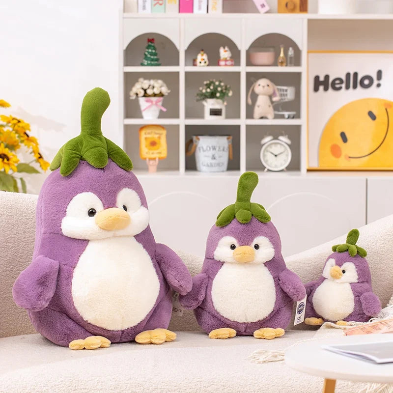 Cute Penguin Eggplant Plushies