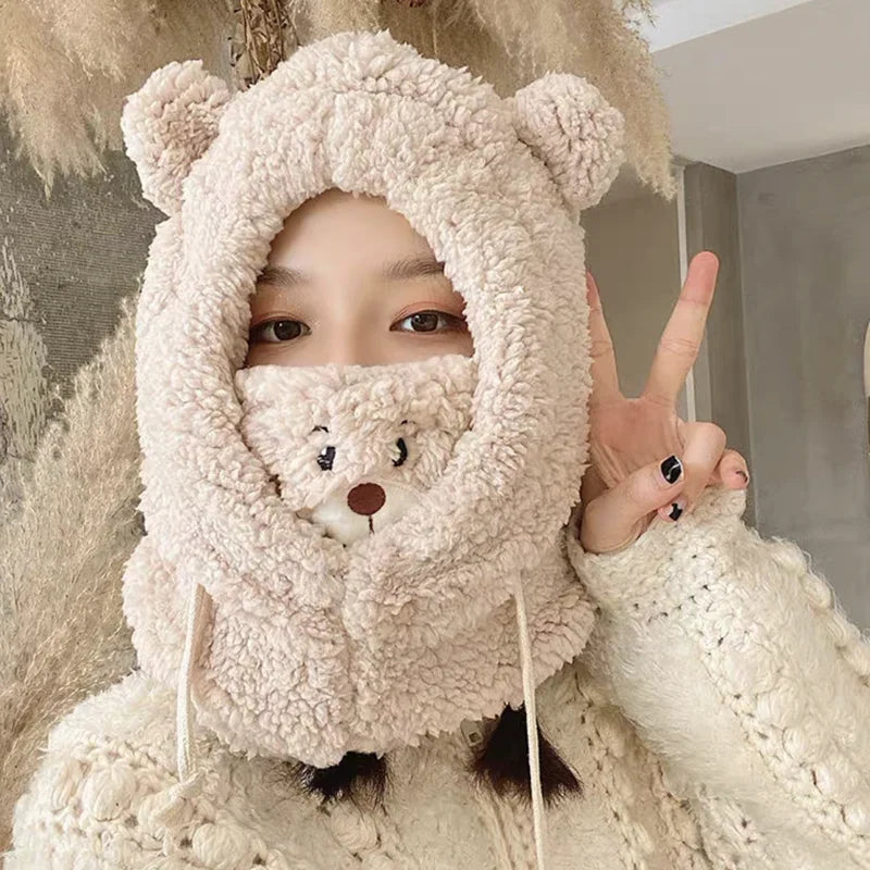 Kawaii Bear Hat With Mask