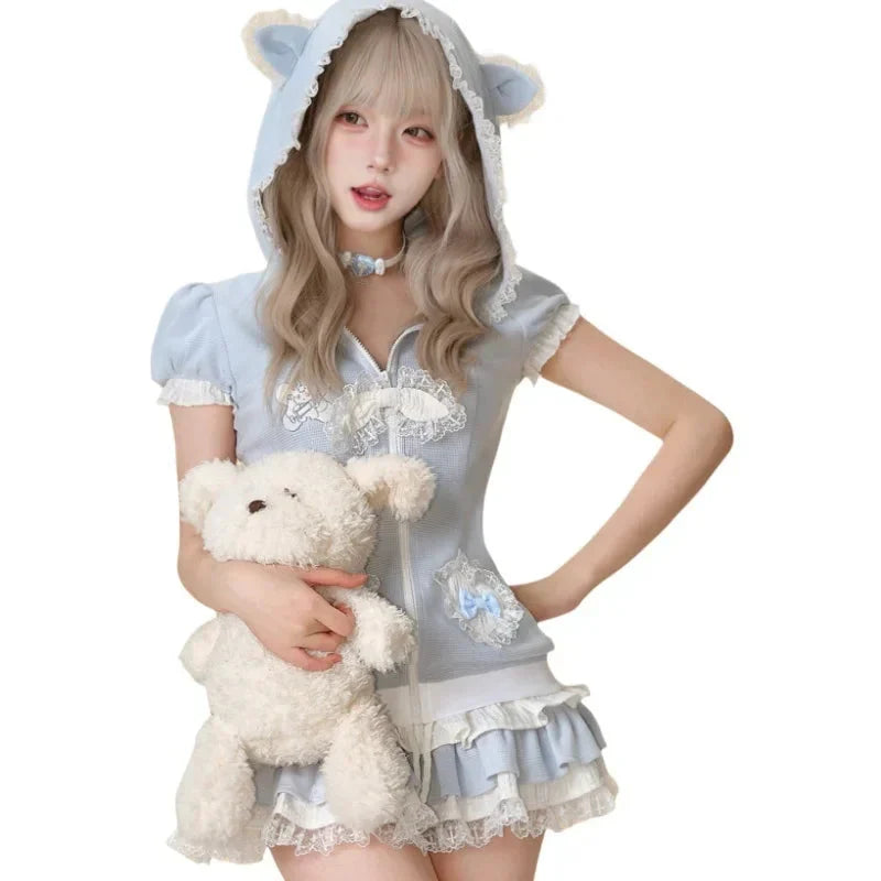 Kawaii Blue Bear Outfit