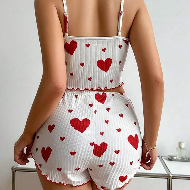 Sweet Heart Pajama Top & Shorts