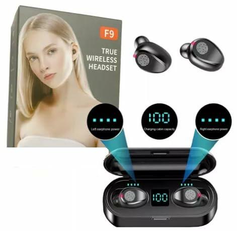 Generic Mini F9 TWS Bluetooth Earphones IPX5 Waterproof Touch Black