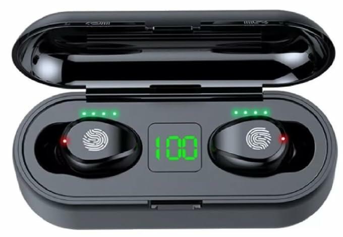 Generic Mini F9 TWS Bluetooth Earphones IPX5 Waterproof Touch Black