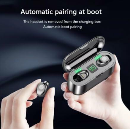 Generic Mini F9 TWS Bluetooth Earphones IPX5 Waterproof Touch Black