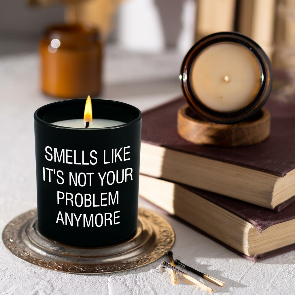 GAUDORA Vanilla Lavender Scented Soy Wax Candle 10oz Funny Retirement Gift