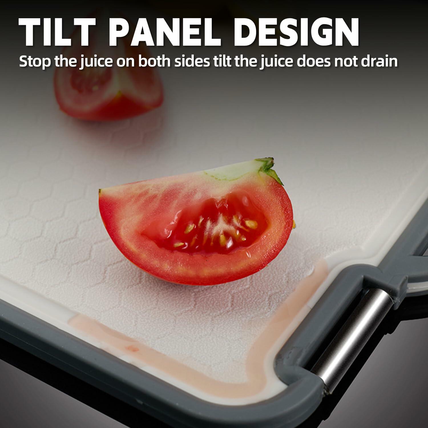 AOWBCGD Titanium Double Sided Stainless Steel Cutting Board 14x9.8