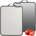 AOWBCGD Titanium Double Sided Stainless Steel Cutting Board 14x9.8