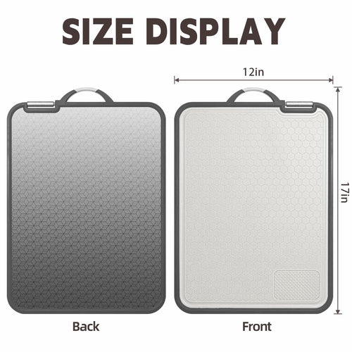 AOWBCGD Titanium Double Sided Stainless Steel Cutting Board 14x9.8