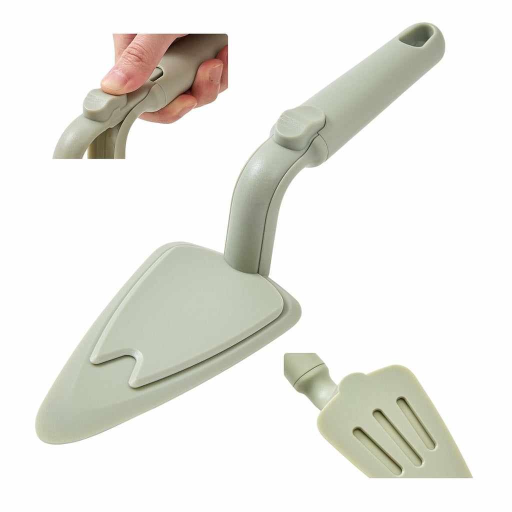Chef's Path Easy Release Cake & Pie Server Lift-and-Serve Sage Green